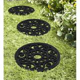 Canora Grey Eiichi 4 Piece Stepping Stone Set, Rubber in Gray | 0.7 H x 12 W x 12 D in | Wayfair 88227CCC7A6C449C9B6F38B104C01F0E