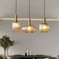 Lampe LED Suspendue en Verre Coloré au Design Rétro Luminaire Décoratif d'Nik Idéal pour un Salon