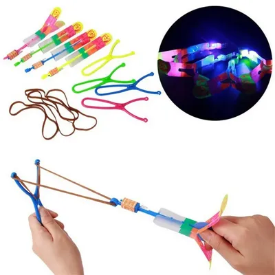 5/10Pcs Led Allumer Lumineux Jouet fronde Volant Volant Jouets Jouets De Noël Décor lumière Vite