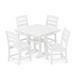POLYWOOD Lakeside 5-Piece Farmhouse Trestle Side Chair Dining Set