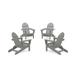 POLYWOOD 4-Piece Classic Folding Adirondack Conversation Set