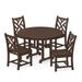 POLYWOOD Chippendale 5-Piece Round Farmhouse Side Chair Dining Set - N/A