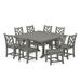 POLYWOOD Chippendale 9-Piece Farmhouse Trestle Dining Set