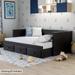 Furniture of America Daja Black Wood Daybed with Trundle and Care Kit