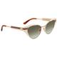 Gucci Accessories | New Gucci Green And Beige Cat Eye Women's Sunglasses | Color: Cream/Green | Size: 55mm-19mm-140mm