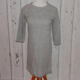 J. Crew Dresses | J Crew Womens Xxs Grey Long Sweatshirt Dress Long Sleeves Casual Scoop Neck 3583 | Color: Gray | Size: Xxs