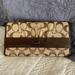 Coach Other | Coach Snap Close Brown Wallet & Checbook Holder, New, Never Used, Pristine | Color: Brown/Tan | Size: 8l X 4.5w X 1d