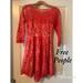 Free People Dresses | Gorgeous Free People Lipstick Red Victorian Lace Mini Baby Doll Dress Sz. 0 | Color: Red | Size: 0