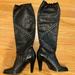 Michael Kors Shoes | Michael Kors Knee High Leather Boots Studded | Color: Black/Silver | Size: 5.5