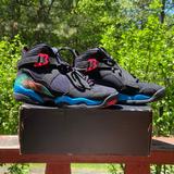 Nike Shoes | Nike Air Jordan 8.0 Girls 6.5 Like New | Color: Black/Blue | Size: 6.5g