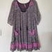 Free People Dresses | Cutest Free People Penny Lane Boho/ Tribal Dress | Color: Black/Purple | Size: S