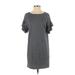 Gap Casual Dress - Shift: Gray Solid Dresses - Women's Size X-Small Petite