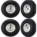 4x10" 3.50-4 wheel Pneumatic Wheelbarrow Wheels Pneumatic Sack Truck Trolley Wheel Puncture Proof Tyre Complete for Garden heavy duty Trolley Barrow Trailer Truck Solid Replacement Wheelbarrow Wheel