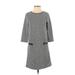 Ann Taylor Casual Dress - Sweater Dress: Gray Marled Dresses - Women's Size X-Small