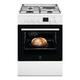 Electrolux - Cuisinière mixte a 57l 4 feux blanc lkm624011w - blanc