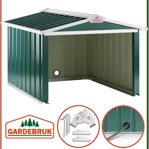 Mähroboter Garage Metall Wetterbeständig Kabelführung 4x Erdanker Carport Rasen Garten Satteldach