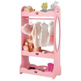 Costway Kids Dress up Storage Hanging Armoire Dresser Pretend Costume - See Details