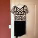 Anthropologie Dresses | Black Embroidered Dress | Color: Black/White | Size: M