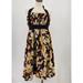 Anthropologie Dresses | Anthropologie Moulinette Soeurs Go See Silk Halter Dress Orange Black Size 10 | Color: Black/Cream | Size: 10