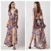 Free People Dresses | Free People Just Bee Queen Sara Floral Maxi Dress Sz M | Color: Purple/Red | Size: M