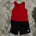 Adidas Matching Sets | Boys Top And Adidas Short Size 7/8 | Color: Red | Size: 7/8