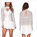 Free People Tops | Free People Secret Origins Pieced Lace Choker Neck Tunic Top Dress Ivory | Color: White | Size: M