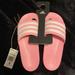 Adidas Shoes | Adidas Adilette Womens 6 Kids 5 Slides Real Pink Shower Sandals New With Tags. | Color: Pink/White | Size: 5