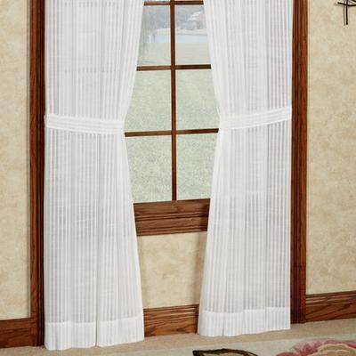Bay Breeze Semi Sheer Curtain Pair, 72 x 63, White