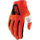 100% Ridefit Bicycle Gloves, white-orange, Size S