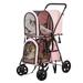 LUCKYREMORE Folding Standard Stroller w/ Detachable Carrier, Polyester in Pink | 41 H x 19 W x 27 D in | Wayfair KM3222