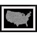 Ebern Designs Francy 'United States Cities Map' by Abarca Textual Art in Gray/White | 8 H x 12 W x 1.5 D in | Wayfair