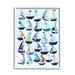 Stupell Industries Nautical Vibrant Sailboats Types Chart by Erica Billups - Graphic Art Wood in Brown | 14 H x 11 W x 1.5 D in | Wayfair