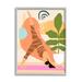 Stupell Industries Bold Abstract Shapes Yoga Fitness Person Houseplant by Annie Warren - Graphic Art Wood in Brown | 30 H x 24 W x 1.5 D in | Wayfair
