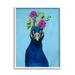 Stupell Industries Gerbera Forget Me Not Flowers Royal Blue Peacock Portrait by Coco de Paris - Painting Canvas in Blue/Pink | Wayfair