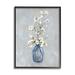 Stupell Industries Classic White Flower Arrangement Blue Vase Ikebana Painting by Sally Swatland - Painting Canvas in Blue/Gray/White | Wayfair