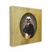 Stupell Industries Funny Pug Dog Wearing Suit Antique Classic Style Portrait by Amanda Green - Painting Canvas in Black/Brown | Wayfair