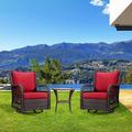 Red Barrel Studio® Idealhouse 360 Degree Elegant Chair Outdoor Wicker Swivel Rocker Patio Set | Wayfair FC80D5898E454B9FAFD9AC838E27642B