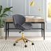 Willa Arlo™ Interiors Bedfo Velvet Office Chair w/ Gold Chrome Base Upholstered in Gray | 35.8 H x 22.83 W x 22.83 D in | Wayfair