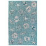 "Liora Manne Carmel Shells Indoor/Outdoor Rug Aqua 1'11"" x 4'11"" - Trans Ocean CRER5841404"