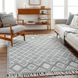 Jaya 9' x 12' Arctic Stone/Dark Gray/Pewter/Smoke/Gray/Slate/Charcoal/Off White/Slate Blue Area Rug - Hauteloom