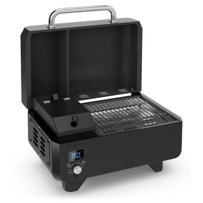 Costway Outdoor Portable Tabletop Pellet Grill and Smoker with Digital Control System for BBQ-Black
