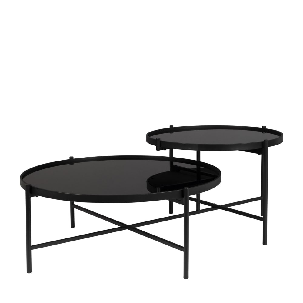 Table basse en verre noir