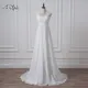 ADLN 2019 Empire Robe de Mariage Blanc/Ivoire En Mousseline de Soie Robe de Mariée pour Femme