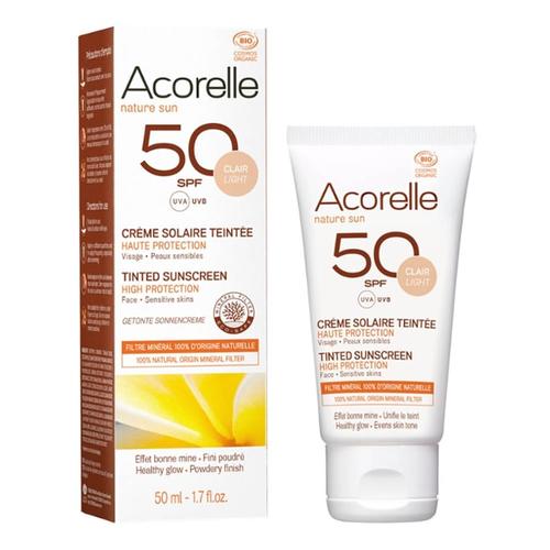 Acorelle – nature sun – LSF50 Sonnencreme getönt Clair Light Sonnenschutz 50 ml