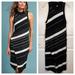 Anthropologie Dresses | Anthropologie Moth Velda Knit Sleeveless Sweater Dress Sz M Faux Wrap | Color: Black/White | Size: M