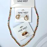 Nine West Jewelry | 3-Pcnine West Rainbow Gold Tone Jewelry Matching Set | Color: Blue/Pink | Size: Os