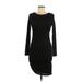 Forever 21 Casual Dress - Bodycon: Black Solid Dresses - Women's Size Medium