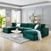 Green Sectional - Commix Down Filled Overstuffed Velvet 6-Piece Sectional Sofa by Modway Velvet | 35 H x 158 W x 79 D in | Wayfair EEI-4821-GRN