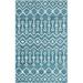 Blue/Green 39 x 0.25 in Area Rug - World Menagerie Avtepe Moroccan Trellis Teal Area Rug Polypropylene | 39 W x 0.25 D in | Wayfair