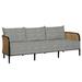 Summer Classics Havana 86" Wide Outdoor Wicker Patio Sofa w/ Cushions Wicker/Rattan/Metal/Olefin Fabric Included | 24 H x 86 W x 29.125 D in | Wayfair